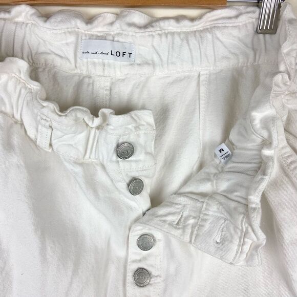 Loft White Paper Bag Slim Pants - Picture 9 of 9